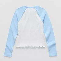 Thereabouts Little & Big Kid Girls Round Neck Long Sleeve Graphic T-Shirt