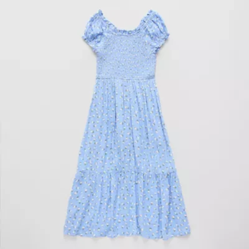CLEVER & KIND Big Kid Girls Walkthrough Short Sleeve A-Line Dress
