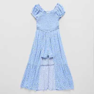 CLEVER & KIND Big Kid Girls Walkthrough Short Sleeve A-Line Dress
