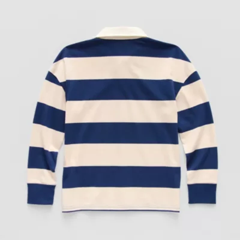 Thereabouts Little & Big Kid Boys Long Sleeve Regular Fit Spread Collar Rugby Shirt