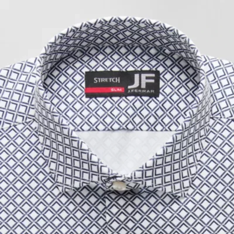 J. Ferrar Slim 360 Stretch Performance Mens Regular Fit Wrinkle Free Long Sleeve Dress Shirt