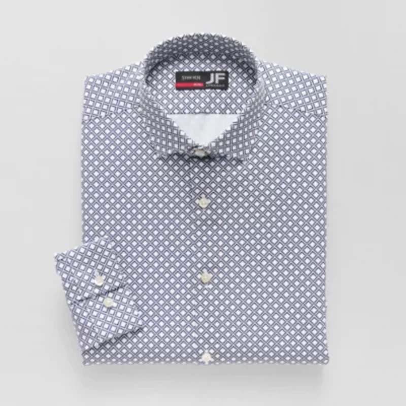 J. Ferrar Slim 360 Stretch Performance Mens Regular Fit Wrinkle Free Long Sleeve Dress Shirt