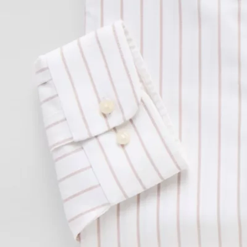 Stafford Coolmax All Season Oxford Mens Regular Fit Stretch Fabric Wrinkle Free Long Sleeve Dress Shirt