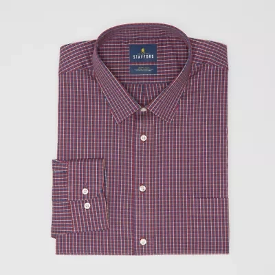 Stafford Big And Tall Smart Tech Mens Regular Fit Stretch Fabric Wrinkle Free Long Sleeve Dress Shirt