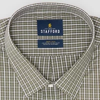 Stafford Smart Tech Big And Tall Mens Regular Fit Stretch Fabric Wrinkle Free Long Sleeve Dress Shirt