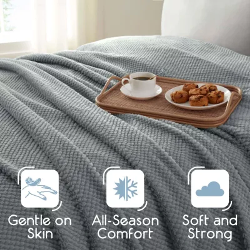 Vellux Ultra Soft Light Weight Plush Texture Blanket
