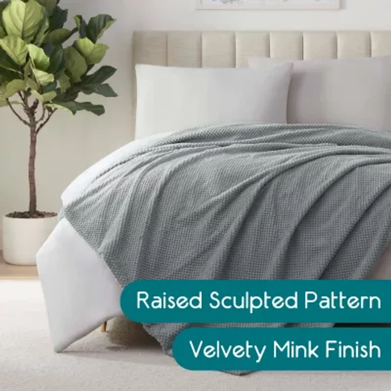 Vellux Ultra Soft Light Weight Plush Texture Blanket