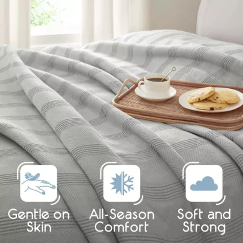 Vellux All Season Knit Cotton Collection Blanket