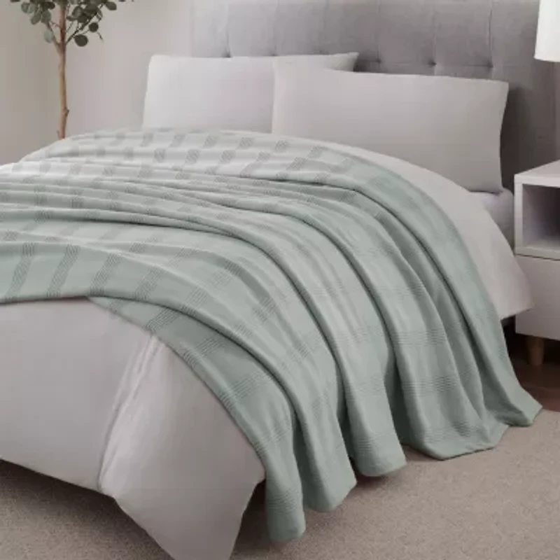 Vellux All Season Knit Cotton Collection Blanket