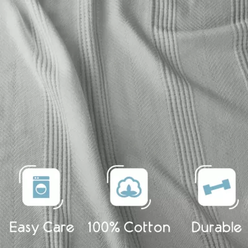 Vellux All Season Knit Cotton Collection Blanket