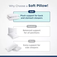 Martex Sweet Dreams 2 Pack Soft/Medium Density Bed Pillow