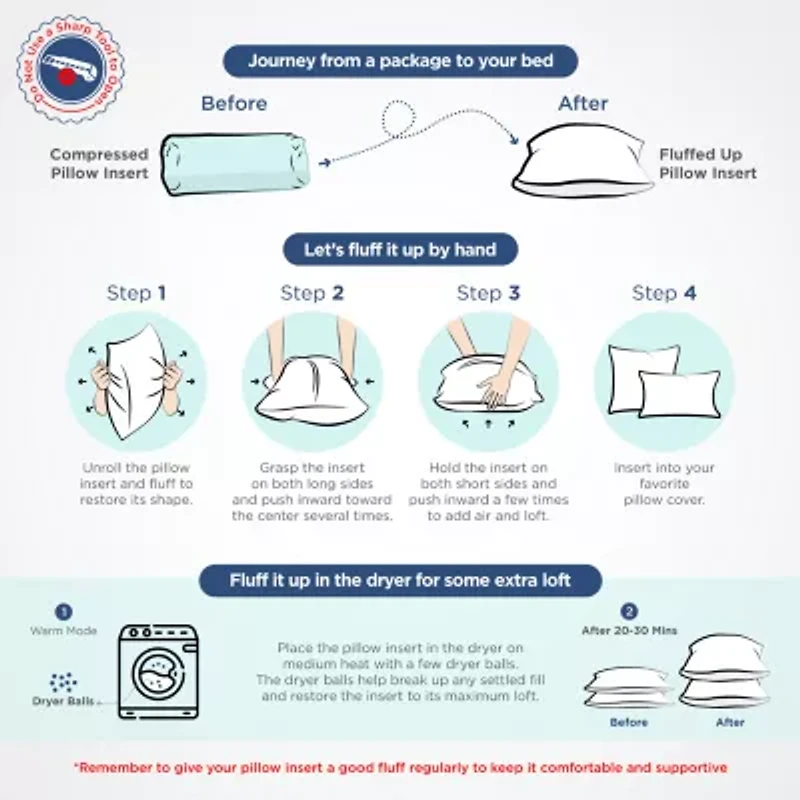 Martex Sweet Dreams 2 Pack Soft/Medium Density Bed Pillow