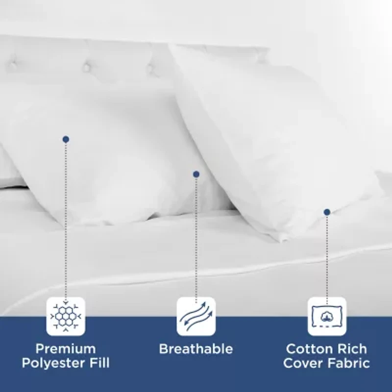 Martex Sweet Dreams 2 Pack Soft/Medium Density Bed Pillow
