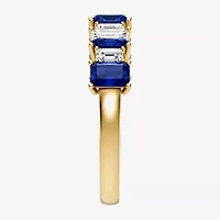 Womens 3/8 CT. T.W. Genuine Blue Sapphire 10K Gold Band