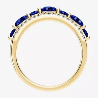 Womens 1/2 CT. T.W. Genuine Blue Sapphire 10K Gold Round Band