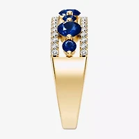 Womens 1/2 CT. T.W. Genuine Blue Sapphire 10K Gold Round Band