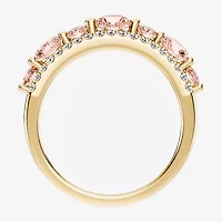 Womens 1/2 CT. T.W. Genuine Pink Morganite 10K Gold Round Band