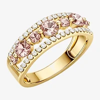 Womens 1/2 CT. T.W. Genuine Pink Morganite 10K Gold Round Band