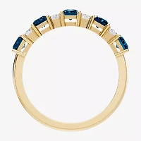 Womens 3/8 CT. T.W. Genuine Blue Topaz 10K Gold Band