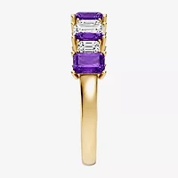 Womens 3/8 CT. T.W. Genuine Purple Amethyst 10K Gold Band