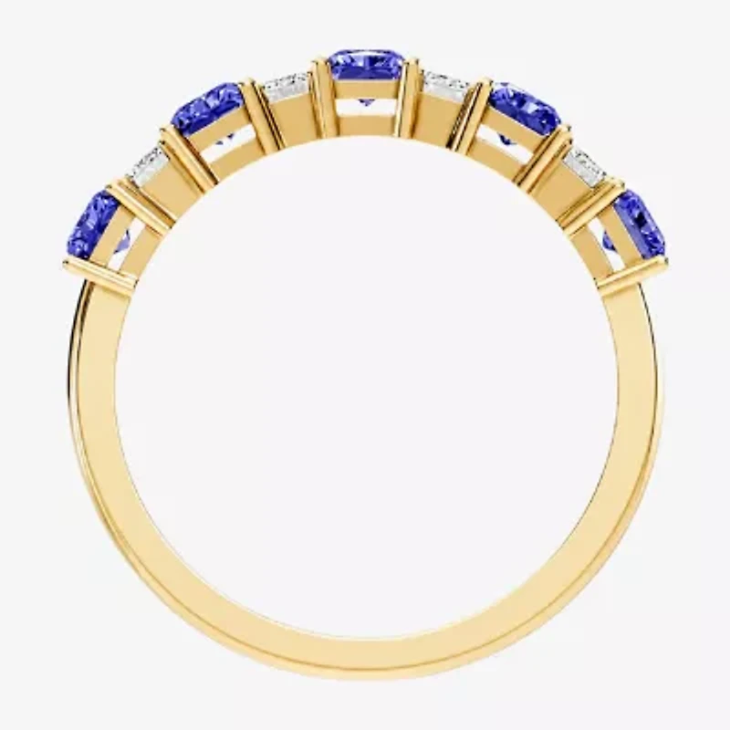 Womens 3/8 CT. T.W. Genuine Blue Tanzanite 10K Gold Band