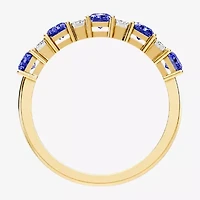 Womens 3/8 CT. T.W. Genuine Blue Tanzanite 10K Gold Band