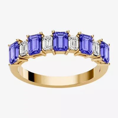 Womens 3/8 CT. T.W. Genuine Blue Tanzanite 10K Gold Band