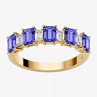 Womens 3/8 CT. T.W. Genuine Blue Tanzanite 10K Gold Band