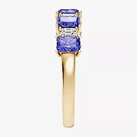 Womens 3/8 CT. T.W. Genuine Blue Tanzanite 10K Gold Band