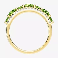 Womens 1/2 CT. T.W. Genuine Green Peridot 10K Gold Round Band