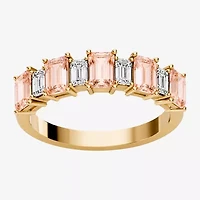 Womens 3/8 CT. T.W. Genuine Pink Morganite 10K Gold Band