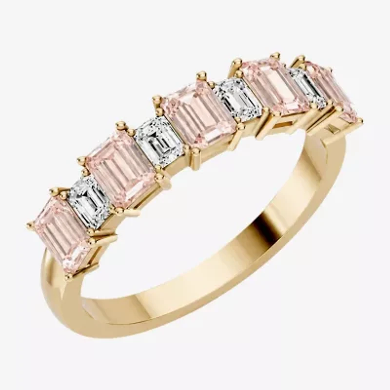 Womens 3/8 CT. T.W. Genuine Pink Morganite 10K Gold Band