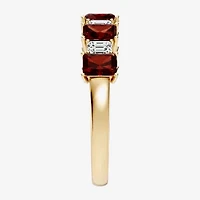 Womens 3/8 CT. T.W. Genuine Red Garnet 10K Gold Band