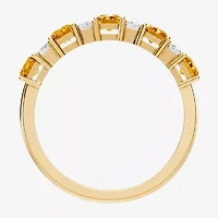 Womens 3/8 CT. T.W. Genuine Yellow Citrine 10K Gold Band