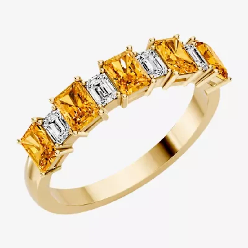 Womens 3/8 CT. T.W. Genuine Yellow Citrine 10K Gold Band