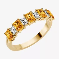 Womens 3/8 CT. T.W. Genuine Yellow Citrine 10K Gold Band