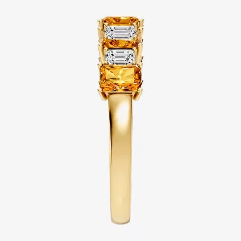 Womens 3/8 CT. T.W. Genuine Yellow Citrine 10K Gold Band