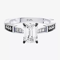 Darth Vader (F / Si1) Womens 1 1/5 CT. T.W. Lab Grown White Diamond 10K Gold Star Wars Side Stone Engagement Ring