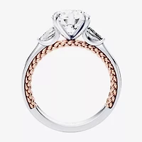 Princess Leia (F / Si1) Womens 2 1/5 CT. T.W. Lab Grown White Diamond 10K Gold Round Star Wars Engagement Ring