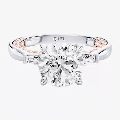 Princess Leia (F / Si1) Womens 2 1/5 CT. T.W. Lab Grown White Diamond 10K Gold Round Star Wars Engagement Ring