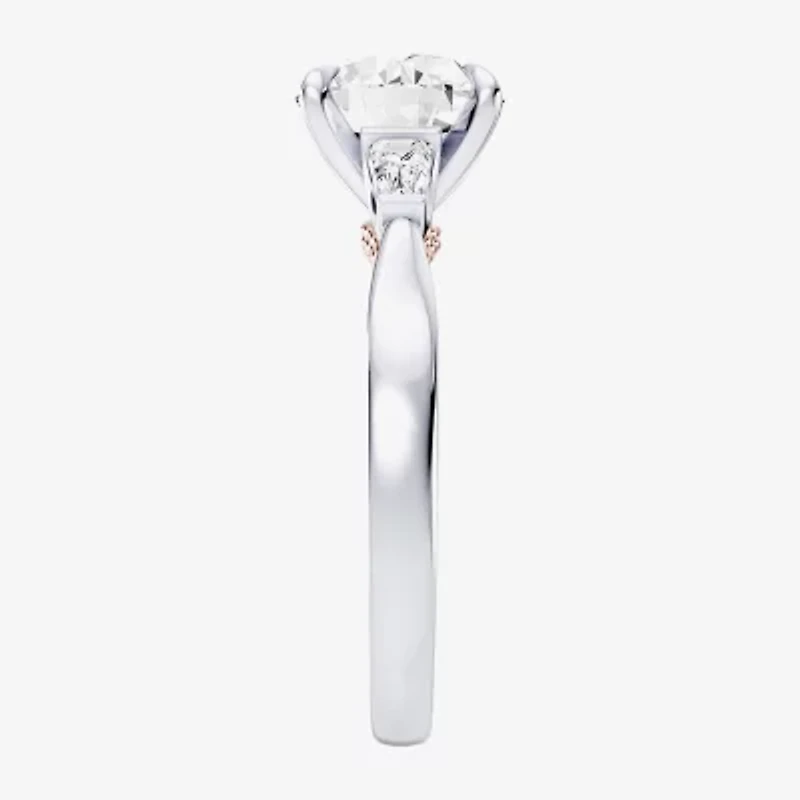 Princess Leia (F / Si1) Womens 2 1/5 CT. T.W. Lab Grown White Diamond 10K Gold Round Star Wars Engagement Ring