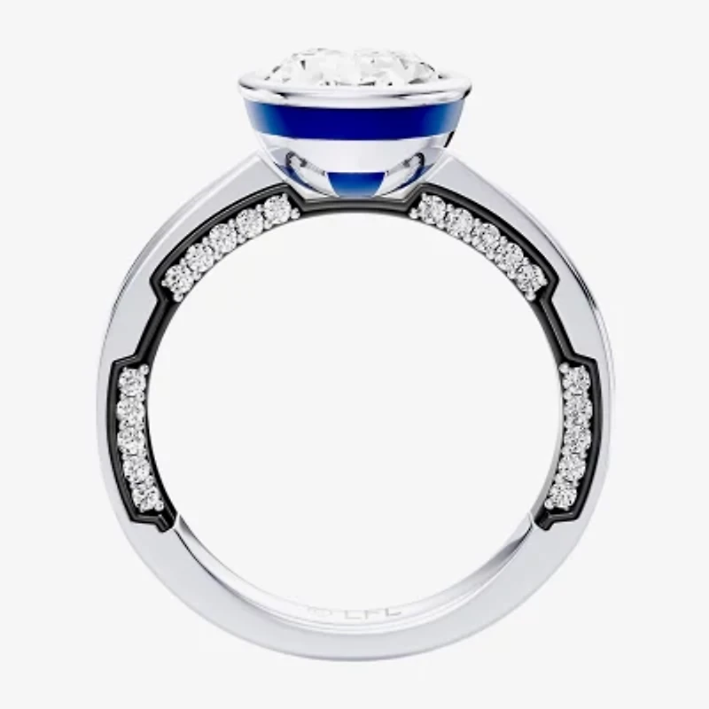 R2-D2 (F / Si1) Womens 2 3/4 CT. T.W. Lab Grown White Diamond 10K Gold Oval Star Wars Engagement Ring