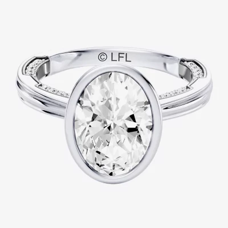 R2-D2 (F / Si1) Womens 2 3/4 CT. T.W. Lab Grown White Diamond 10K Gold Oval Star Wars Engagement Ring