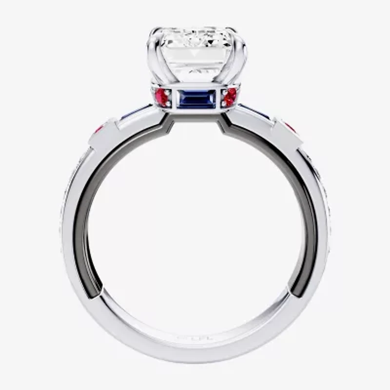 R2-D2 (F / Si1) Womens 3 1/5 Ct. T.W. Lab Grown White Diamond 10K Gold Star Wars Side Stone Engagement Ring