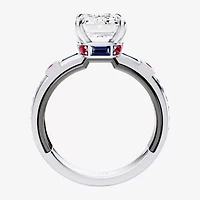 R2-D2 (F / Si1) Womens 3 1/5 Ct. T.W. Lab Grown White Diamond 10K Gold Star Wars Side Stone Engagement Ring