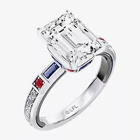 R2-D2 (F / Si1) Womens 3 1/5 Ct. T.W. Lab Grown White Diamond 10K Gold Star Wars Side Stone Engagement Ring