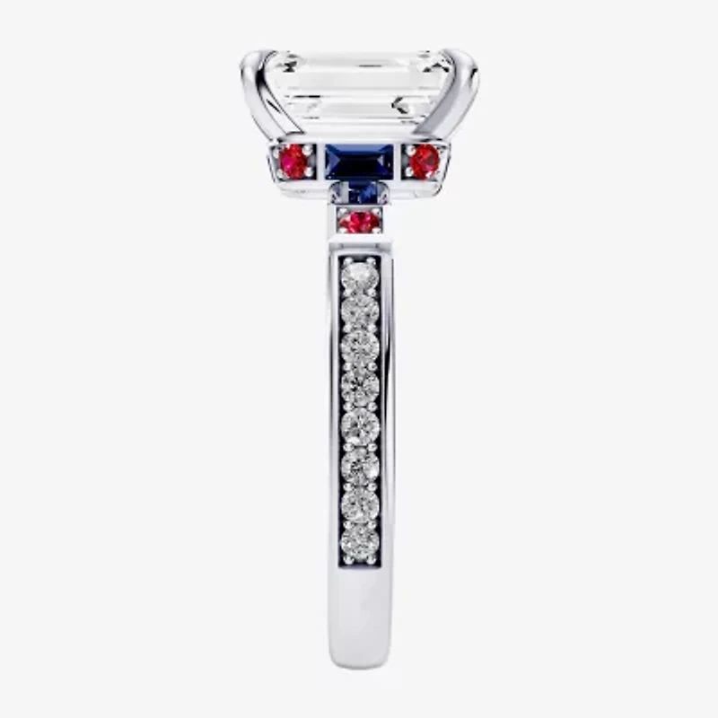 R2-D2 (F / Si1) Womens 3 1/5 Ct. T.W. Lab Grown White Diamond 10K Gold Star Wars Side Stone Engagement Ring