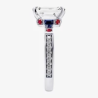 R2-D2 (F / Si1) Womens 3 1/5 Ct. T.W. Lab Grown White Diamond 10K Gold Star Wars Side Stone Engagement Ring