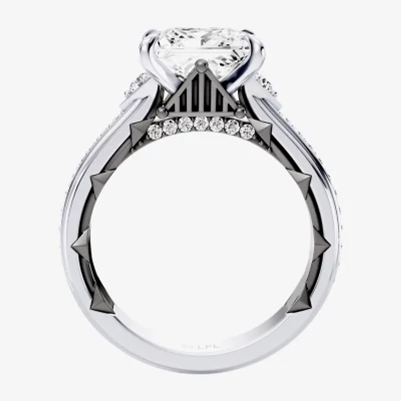 Darth Vader (F / Si1) Womens 3 1/3 Ct. T.W. Lab Grown White Diamond 10K Gold Star Wars Side Stone Engagement Ring
