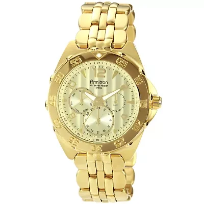 Armitron® Mens Gold-Plated Chronograph Watch